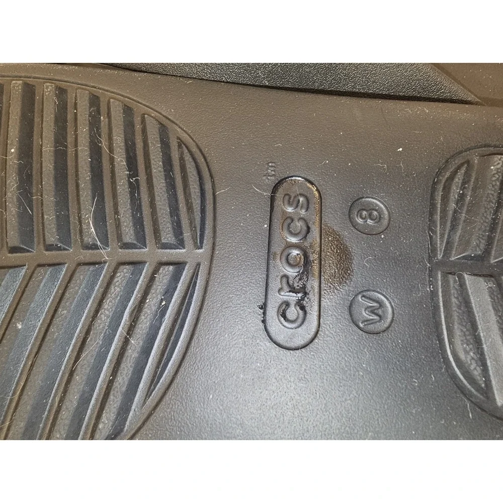 Crocs Black Getaway Sandal Platform Chunky Flip Flops Women's Size 8 - Picture 7 of 7